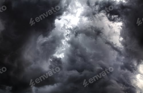Preview: Dark And Dramatic Storm Clouds Area Background