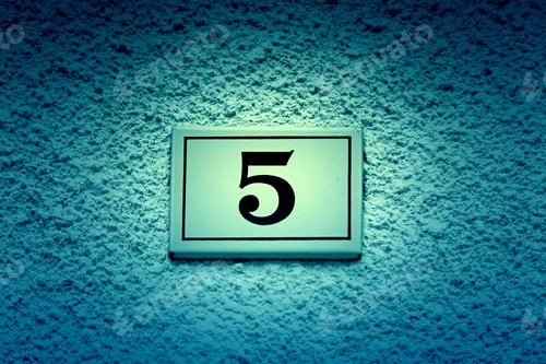 Preview: Number Five Of Information, Detail Of An Odd Number, Sign And Symbol