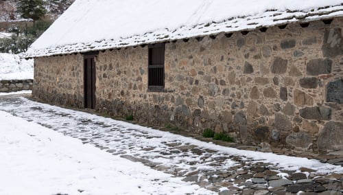 Preview: Churchyard Of Panagia Podithoy Orthodox Small Chapel In Winte At The Village Of Galata, Cyprus