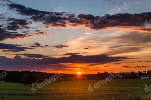 Preview: Sunset In Countryside In Czech Republic