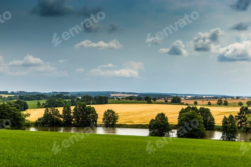 Preview: Field And River In Czech Countryside