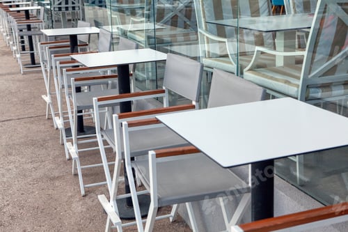 Preview: White Tables Of Street Terrace