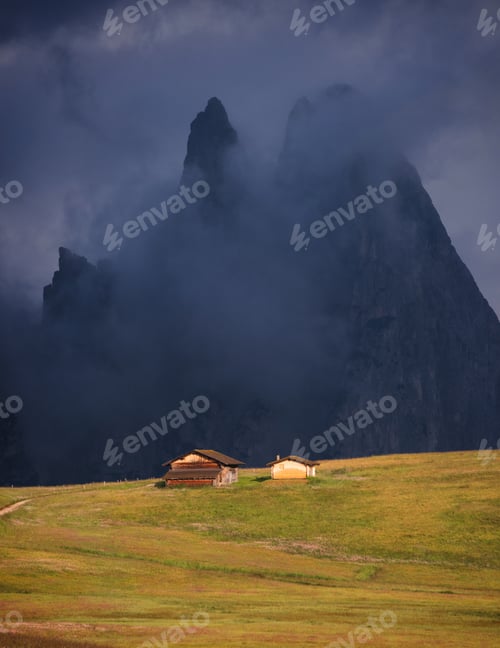Preview: Seiser Alm On A Dramatic And Gloomy Morning