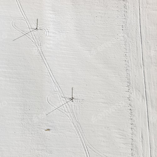 Preview: Aerial View Over The Rural Field And Electricity Line