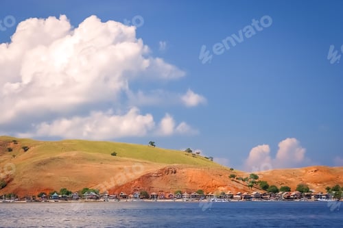 Preview: Small Huts On The Shore Of The Komodo Island, Indonesia, Asia