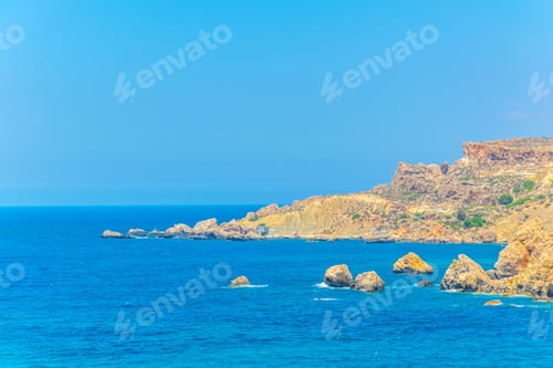 Preview: View Of Rugged Seacoast Of Malta Near Cirkewwa, Malta
