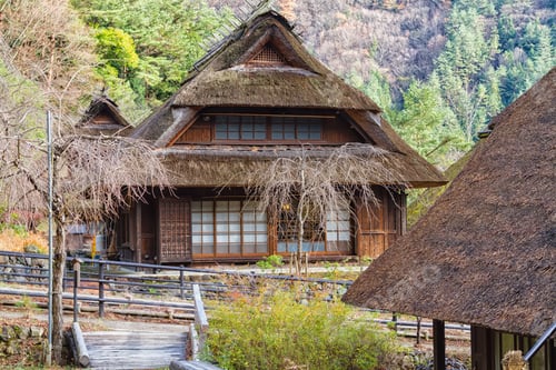 Preview: Saiko Iyashi No Sato Nenba Folk Village At Saiko Lake. Old Historical Village Near Mount Fuji, Five