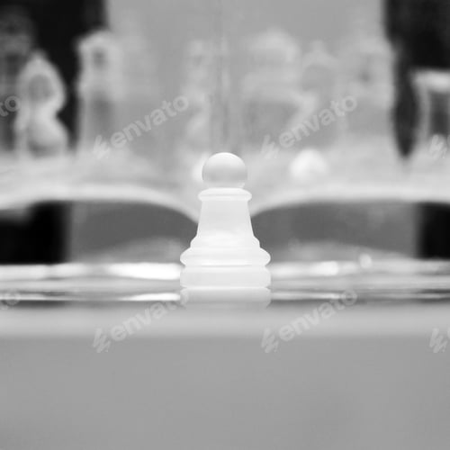 Preview: Underwater Chess Abstract With Bubbles. Image Has Grain Texture Visible On Its Maximum Size