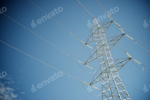 Aperçu: Power Line In Zaragoza Province, Aragon, Spain