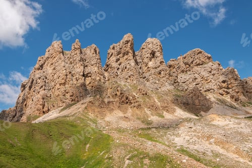 Preview: Hiking In The Meadows Of The Dolomites Mountains In Italy.