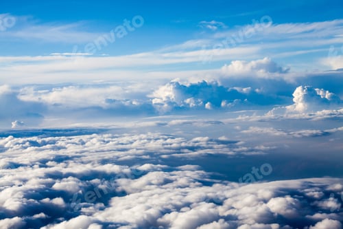 Preview: Beautiful, Dramatic Clouds And Sky Viewed From The Plane