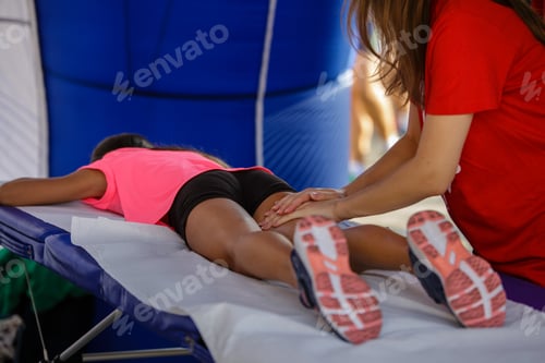 Preview: Teen Receives Leg Massage from Adult in Tent