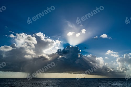 Preview: Sunset Over The Ocean View Around The Caribbean Island Of Curacao
