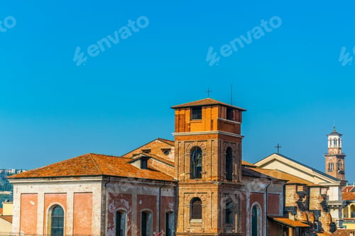 Preview: View Of Colorful Facades Of Houses In The Italian City Verona