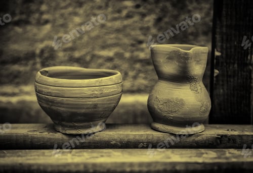 Preview: Artisan Clay Pots, Traditional Art Detail