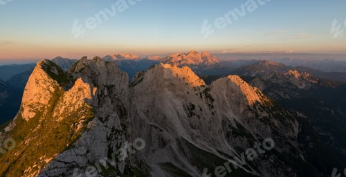 Preview: Beautiful Sunrise In The Julian Alps Below The Mangart Mountain