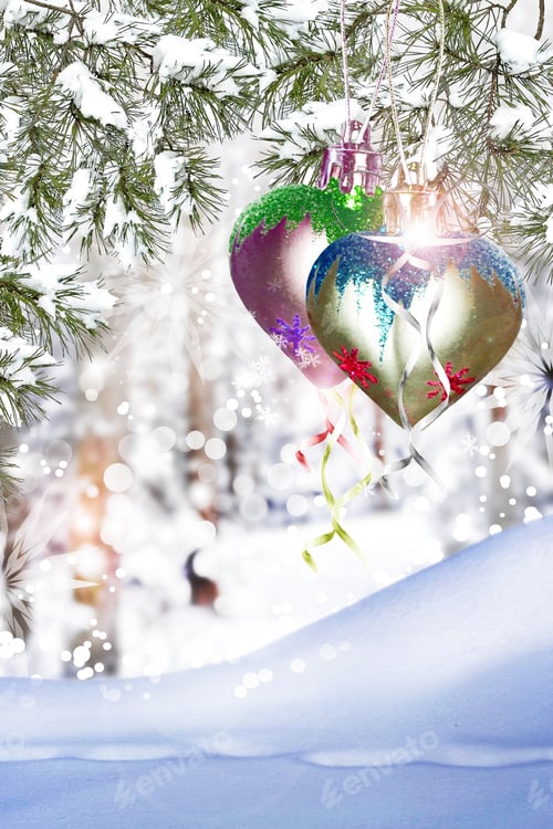 Preview: Winter Landscape. Winter Forest. Heart