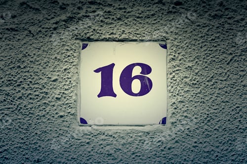 Preview: Number Sixteen, Detail Of A Pair Number Of Information, Digit