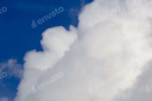 Preview: Beautiful, Fluffy, White And Grey Clouds And Blue Sky