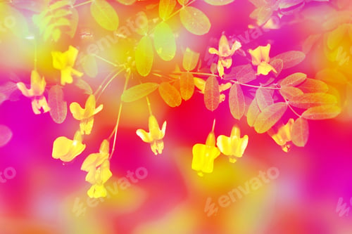 Preview: Blurred. White Bright Flowers On A Background Of The Summer Landscape. Outdoors