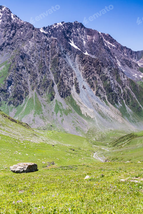 Preview: Alatau Plateau In Tian Shan Mountains, Karakol, Kyrgyzstan, Central Asia