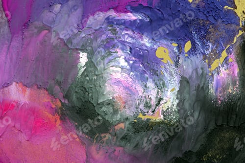 Preview: Hand Drawn Gouache Painting. Abstract Art Background. Color Texture.