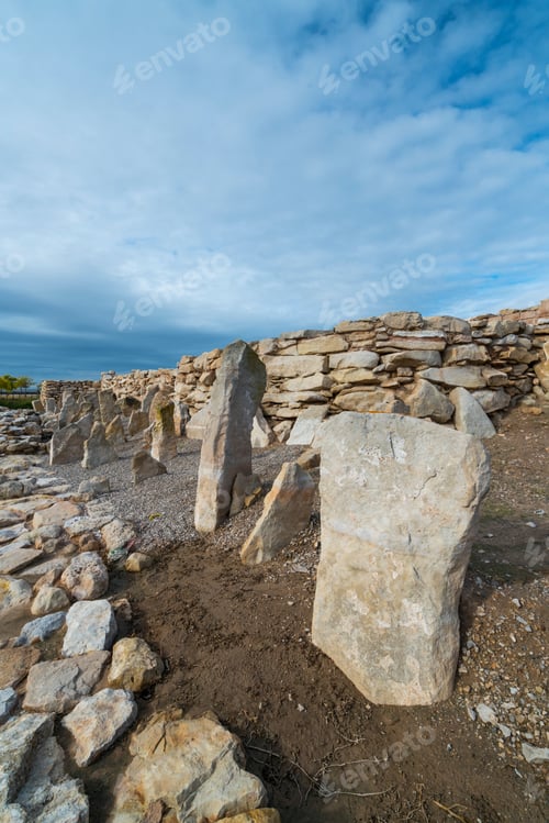Preview: Ancient Iberian Village Of Els Vilars Nearby Arbeca Village In Les Garrigues Region Of Lleida