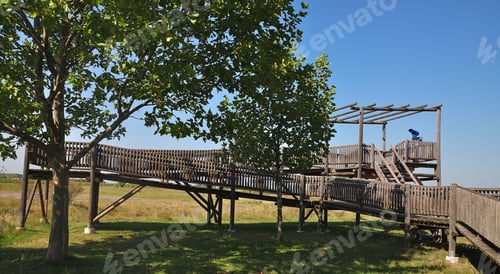 Preview: Handicapped-Accessible Viewpoint In Seewinkel National Park,Neusiedlersee,Burgenland,Austria