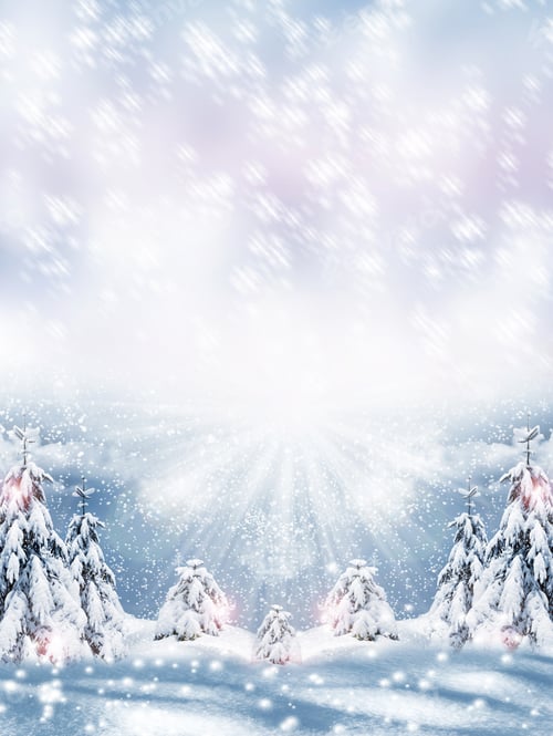 Preview: Christmas Card. Winter Landscape