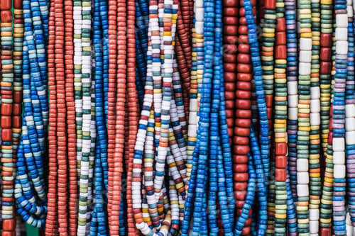 Preview: Traditional Ukrainian Clay Colorful Beads Background