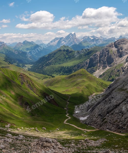 Preview: Beautiful Valley In The Dolomites Mountains