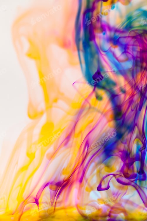 Preview: Abstract Composition With Ink Beautiful Background, Texture And Colors