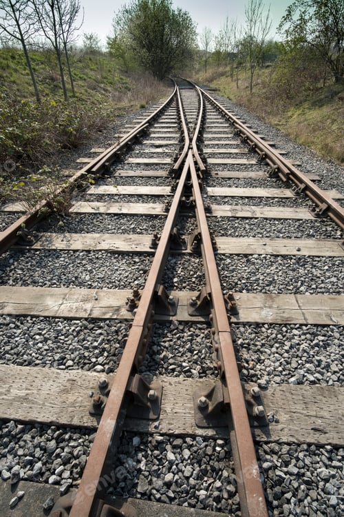 Preview: Two Railroad Tracks Merging Into One