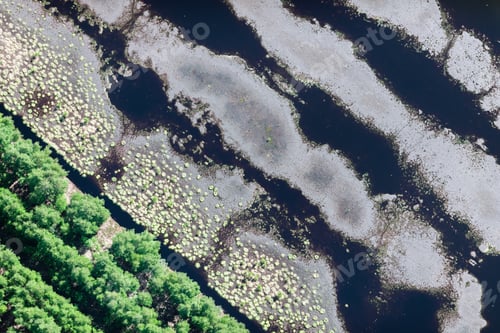 Preview: Aerial View Over The Abandoned Peat Mine