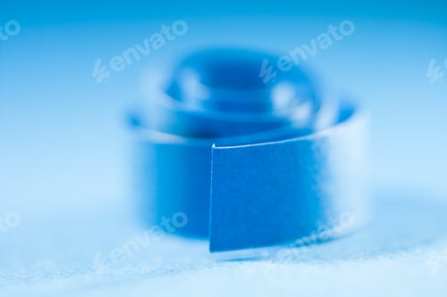 Preview: Macro, Abstract, Background Picture Of Blue Paper Spirals On Paper Background