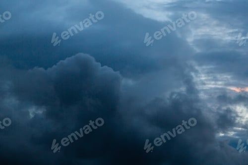 Preview: Natural Background With Dark Storm Clouds. The Sky Before A Storm.