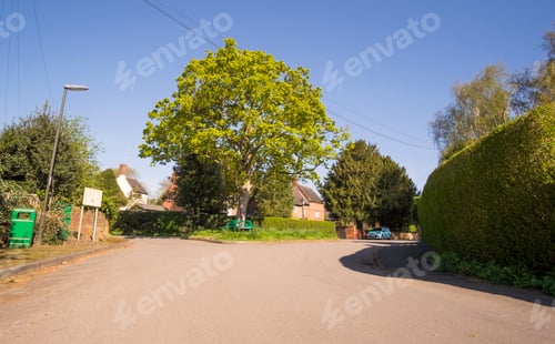 Preview: A Quiet Road In Dale Abbey Village, Derbyshire, Uk