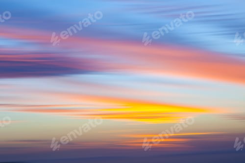 Preview: Cirrus Clouds On Sunset Sky