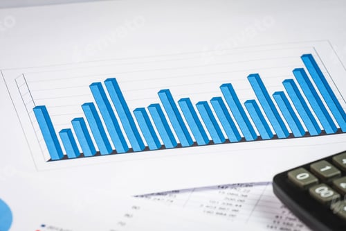 Preview: Business Documents At Workplace, Financial Report, Close Up
