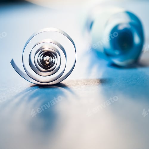 Preview: Macro, Abstract, Background Picture Of Blue Paper Spirals On Paper Background