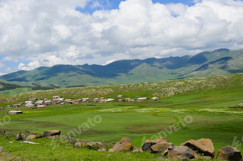 Preview: Nature Landscape With Cumulus Clouds