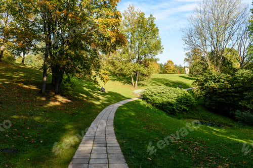 Preview: Scenic And Beautiful Autumn Tourism Trail In The Park Of Turaida. Sigulda, Latvia.