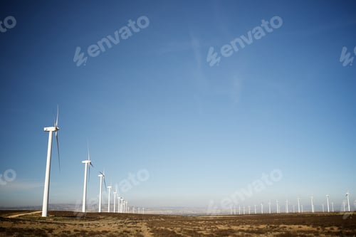 Preview: Windmills For Electric Power Production, Zaragoza Province, Aragon, Spain.