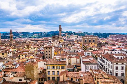 Preview: Aerial View Of Palazzo Vecchio In The Italian City Florence