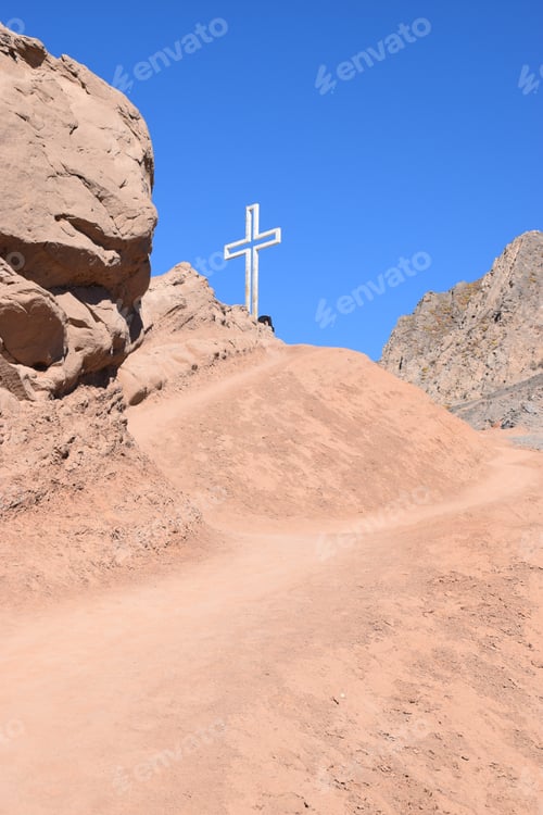 Preview: Cross On A Mountain In The Argentine Semi-Desert Near San Juan