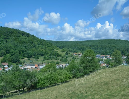 Preview: Village Of Heimbuchenthal In Spessart Nature Reserve Near Mespelbrunn,Bavaria,Germany