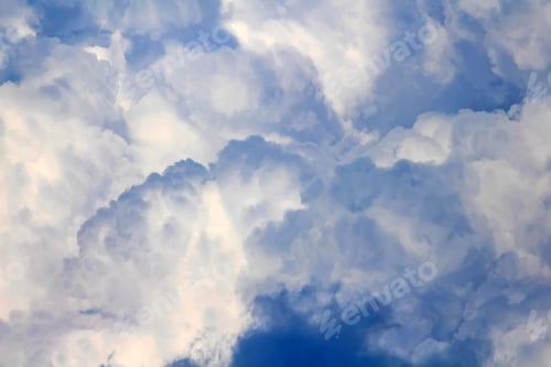 Vorschau: Wolken-Hintergrund. Blaue weiße Wolken.