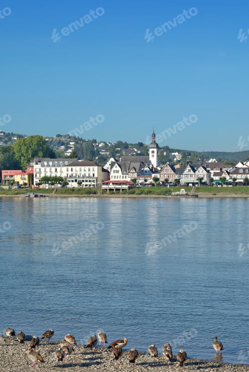 Preview: Bad Breisig At Rhine River In Rhineland-Palatinate,Germany