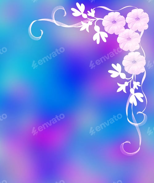 Preview: White Flowers Frame.