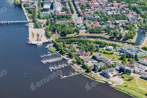 Preview: Aerial View Over The Parnu City In Estonia